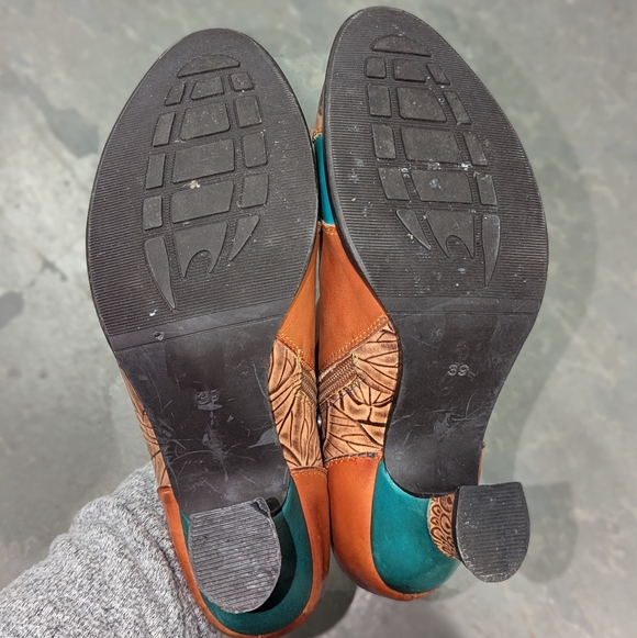 Handpainted Leather boho Oxford Pumps Size 39 L'Artiste by Spring Step Ophitia - Picture 14 of 14